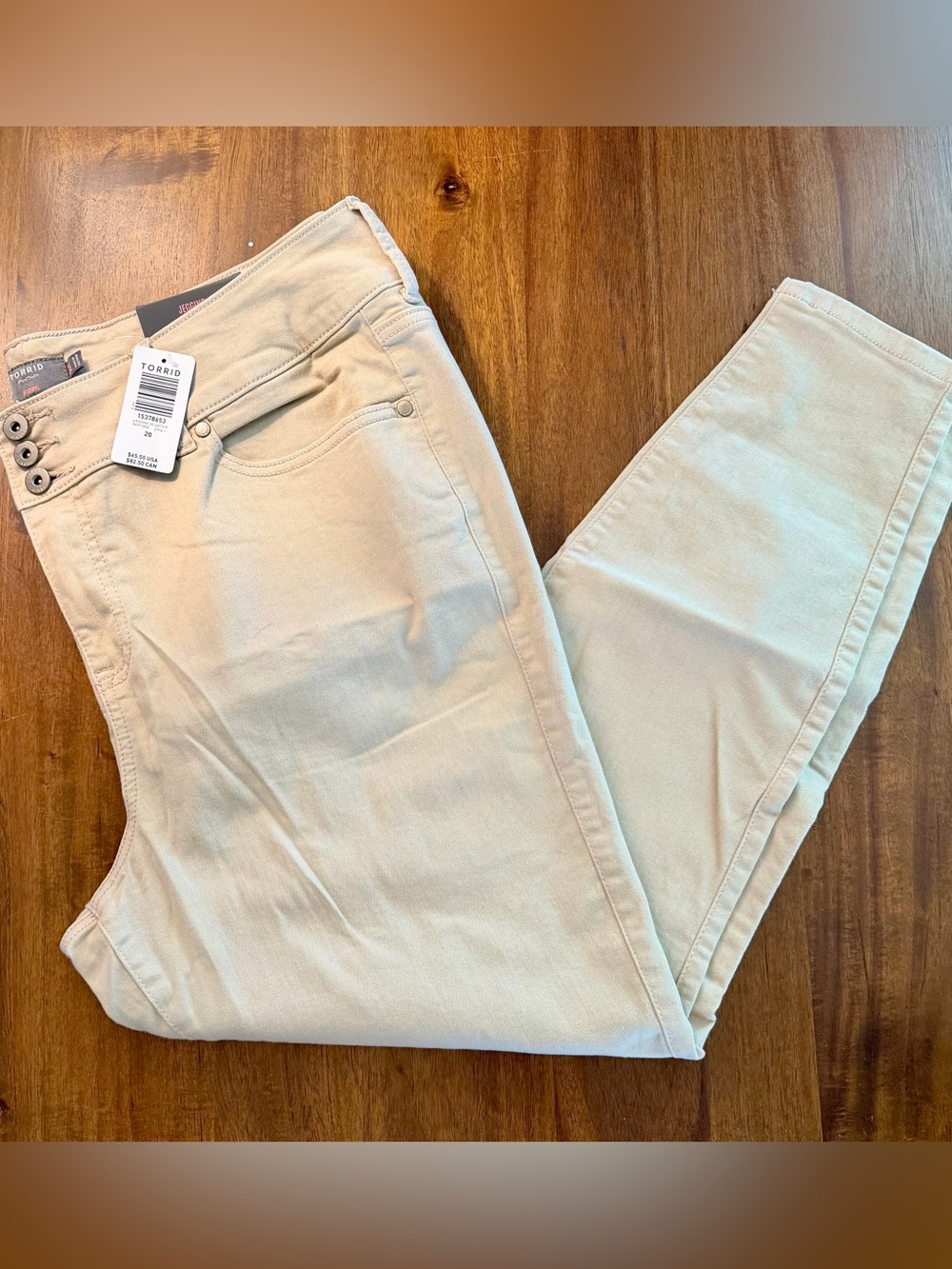 Torrid Cream High-Rise Skinny Jeans